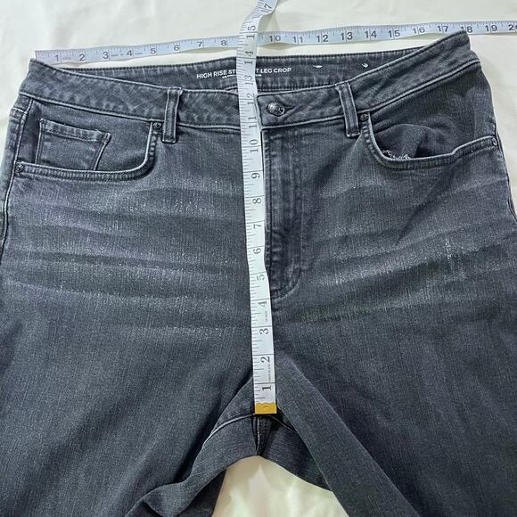 Talbots Black High Rise Straight Crop Jeans Plus Sz 16 - Picture 9 of 10